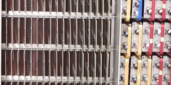 Rows of Bendix G-15 hardware modules
