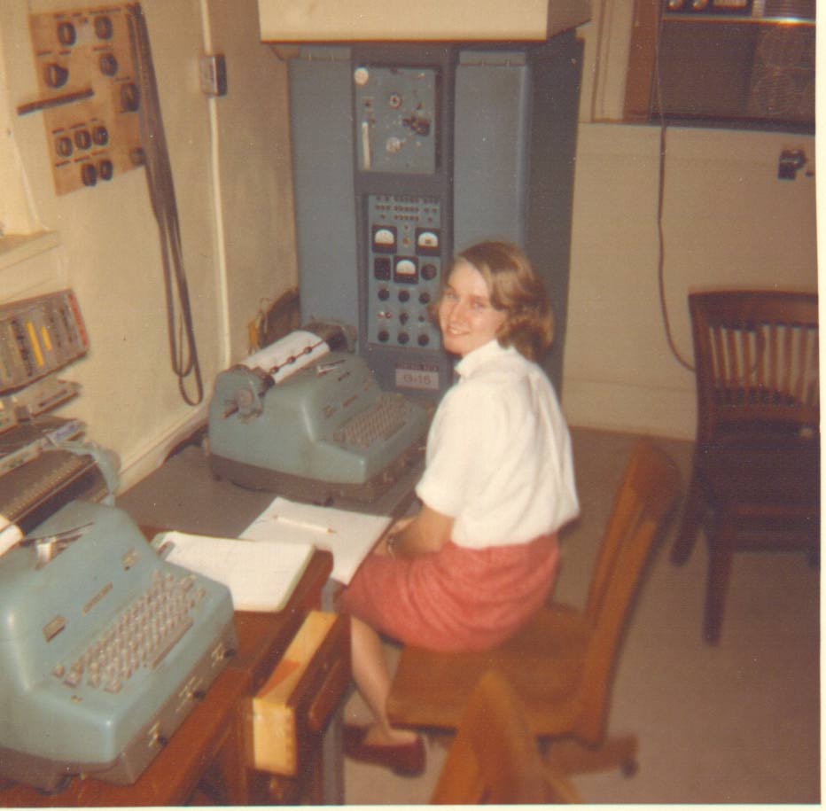 A G-15 operator at the typewriter console in 1969